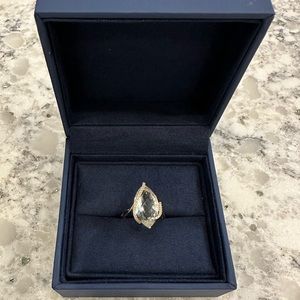 Effy 14k Yellow Gold Diamond & 6.6 ct Green Amethyst Ring
